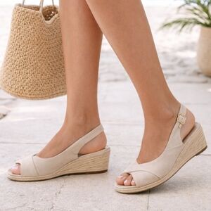 Life Stride NEW Socialite Costal Minimalist Espadrille Wedge Comfort Sandal 8M